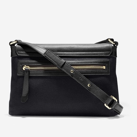 Cole Haan Bowdin Black Flap Crossbody - Picture 5 of 6
